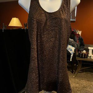 SPARKLE BROWN LONG BLOUSE
